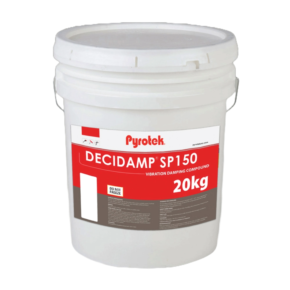 Decidamp SP150 water-based vibration damping compound – 20kg pail for marine and industrial noise control