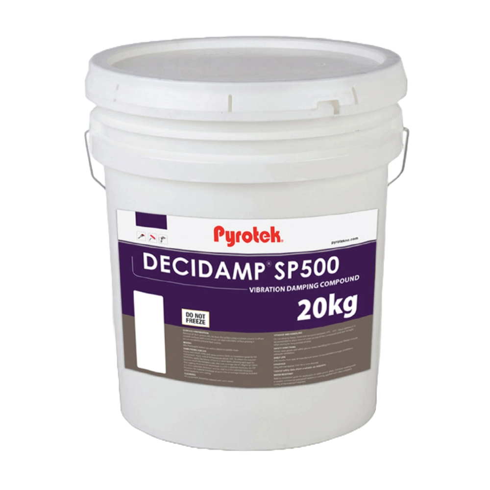 Decidamp SP500 premium water-based vibration damping compound – 20kg pail for rail and transport