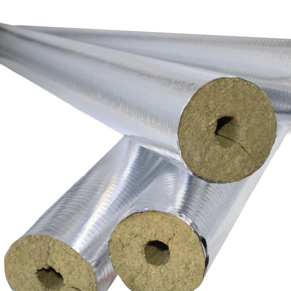 foil faced steam pipe lagging insulation with mineral wool core for high temperature and acoustic protection