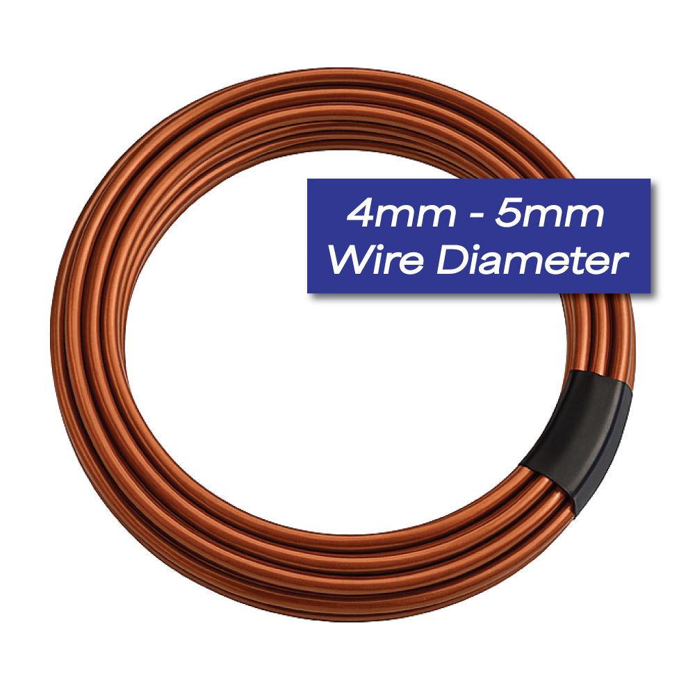 Loose shank enamelled copper wire coil, 4 mm to 5 mm diameter range, flexible winding wire for motor rewinding and electrical repairs