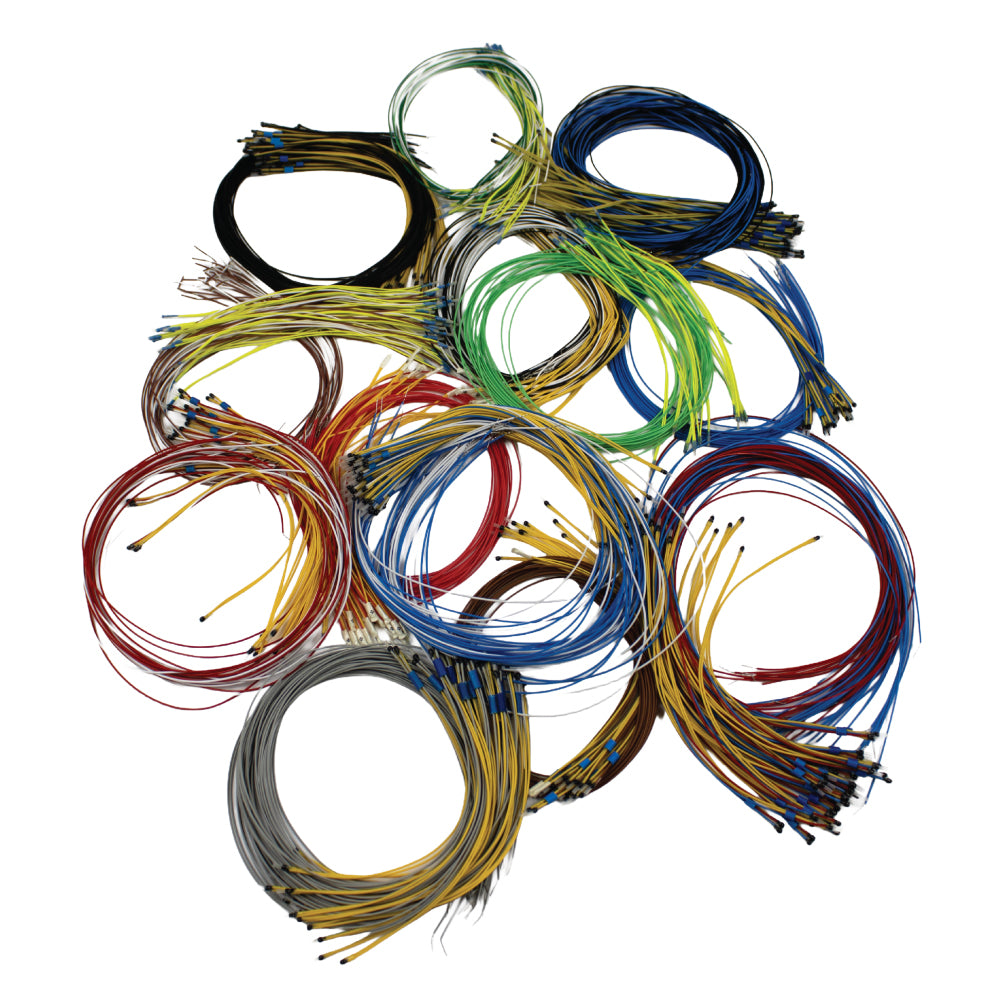 bundled coloured thermistor wires for electric motor temperature monitoring and thermal protection