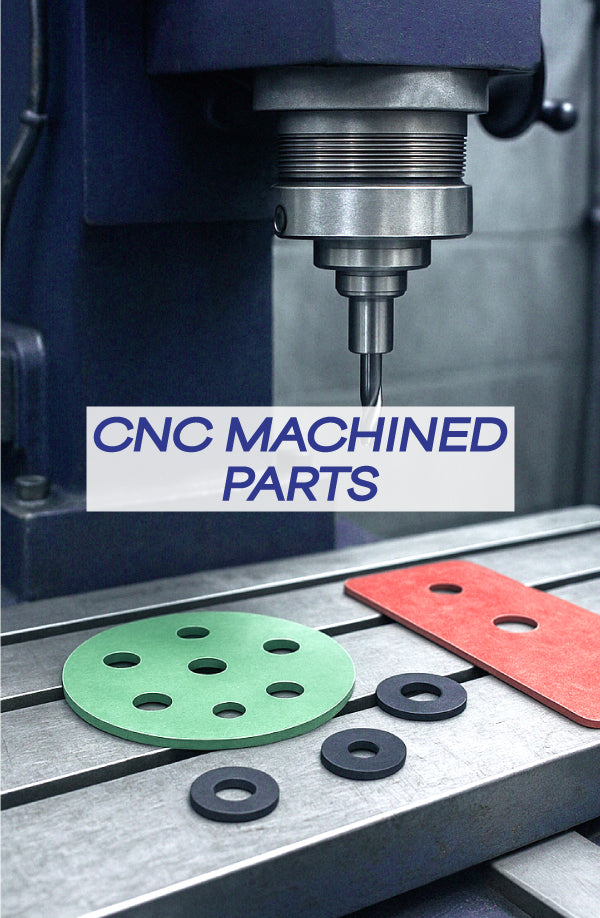 CNC machined rigid laminate thermal parts collection - precision thermal discs, gaskets, and insulation components for industrial applications